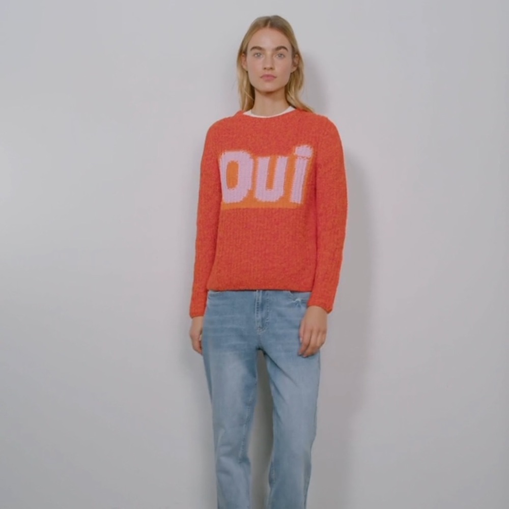 “Oui” Knit Sweater - Picture 3 of 5